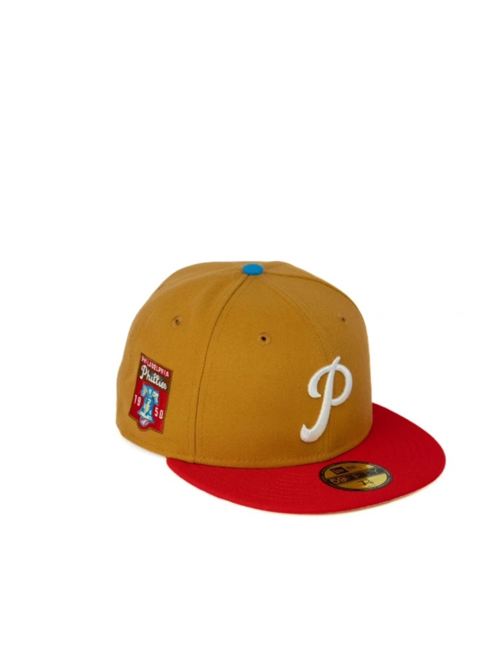 NEW ERA 59FIFTY PHILADELPHIA PHILLIES 1950 SIDE PATCH FITTED HAT 7 1/8